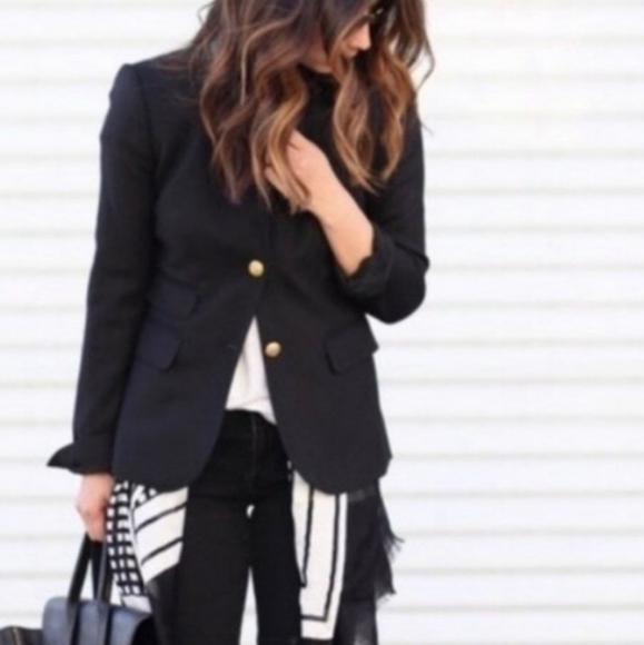 J Crew Womens Schoolboy Wool Blend 2 Button Jacket sz 4 - Picture 2 of 16